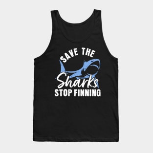 Save The Sharks Stop Finning Tank Top